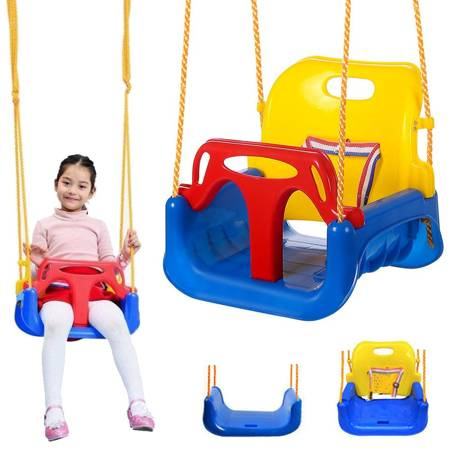 Cubo de jardín 3 en 1 para niños con respaldo ajustable