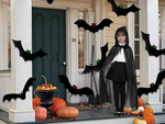 Cape halloween must kapuutsiga mantel maskeeringu kostüüm lapsele