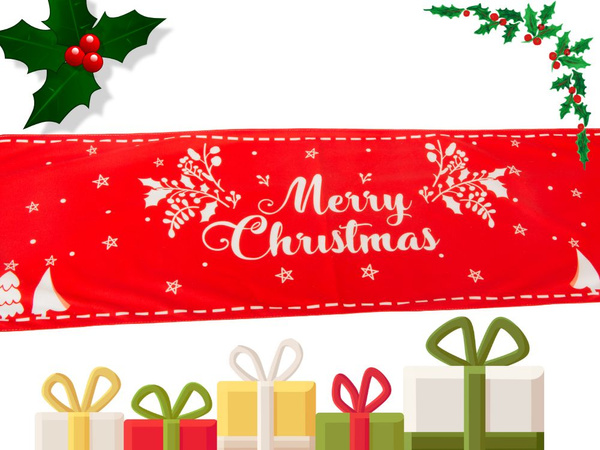 Chemin de table de noël renne de noël 205x35cm