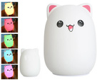 Veilleuse led chat rgb telecommande