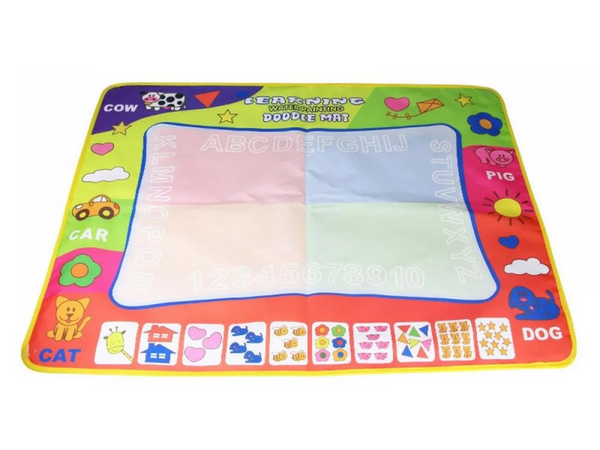 Tapis d'aquarelle grandes lettres chiffres éducation