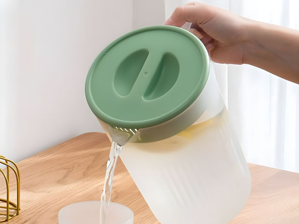 Cană de plastic de 3 litri cu capac pentru apă, suc, băuturi, limonadă, capacitate mare