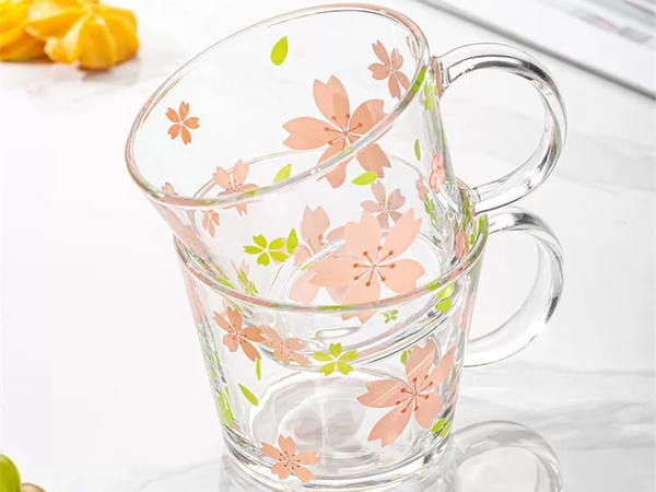 Lõunasöögi komplekt kausid tassid salatikausid klaasist lillede mustriga 6 tk