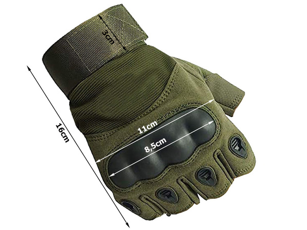 Fingerless tactical gloves military survival xl