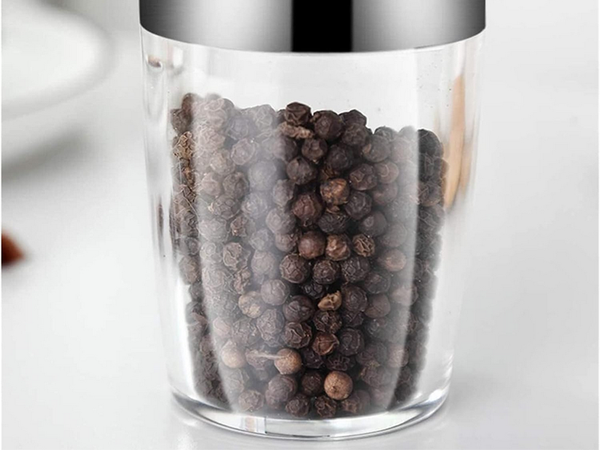 Elektrinis gravitacinis pipirų ir druskos malūnas su apšvietimu ir reguliavimu