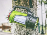 Wiederaufladbare taschenlampe led suchscheinwerfer powerbank leistungsstark