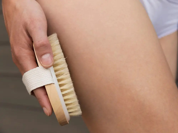 Body massage brush dry wet natural