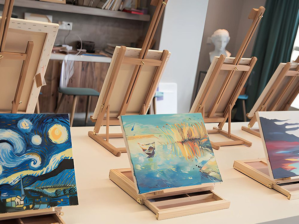 Caballete de escritorio estuche de madera con cajón regulable en inclinación