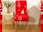 Funda navideña para silla decorativa universal Papá Noel con goma elástica