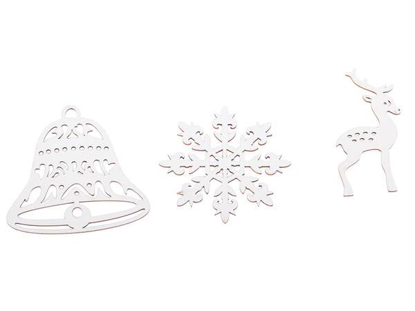 Décorations de sapin de noël en bois 20 pieces pendentifs baubles ornaments