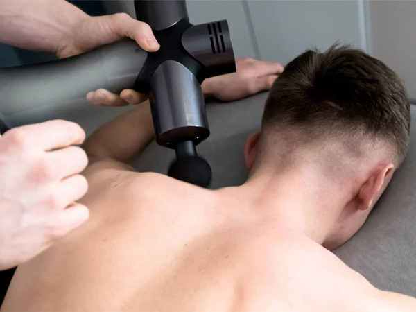 Masszázs pisztoly testmasszírozó lcd erős vezeték nélküli készlet tokban