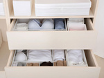 Organizér spodnej bielizne organizér ponožiek zásuvky skrinky vložka biela