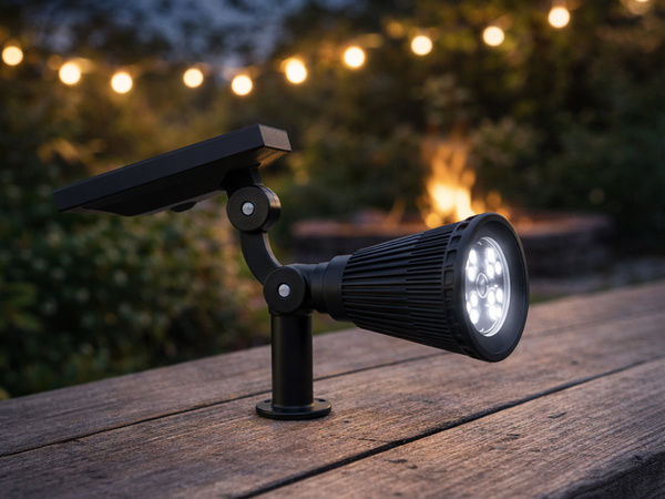 LAMPE DE JARDIN SOLAIRE À ENFONCER 4 LED 3 MODES CAPTEUR CRÉPUSCULAIRE