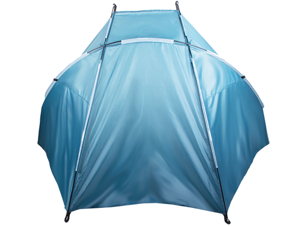 Strand sátor nagy turisztikai képernyő a strandon napvédelemre