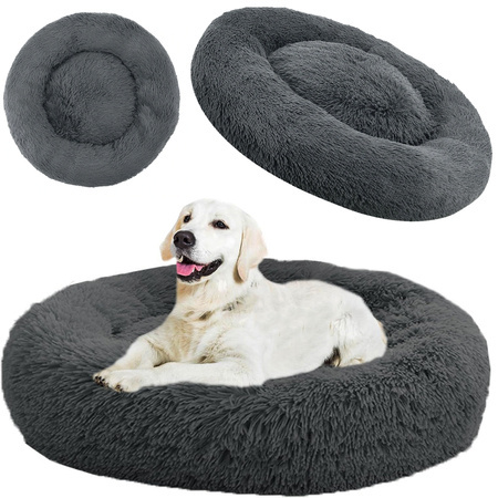 Lit pour chien pelucheux lit pour chat coussin doux lit pour canapé 80cm