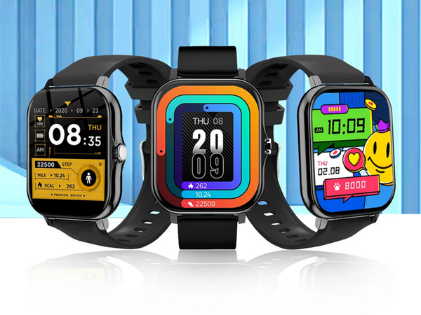 Okosóra női férfi gumiszíj sport Bluetooth hívások fekete