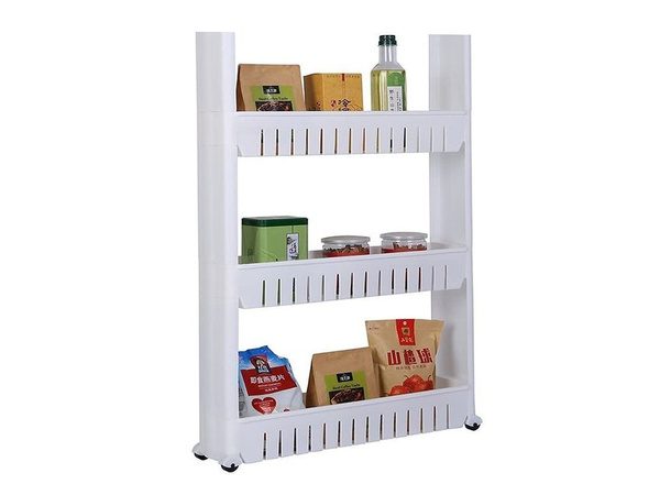 Bathroom shelf kitchen cabinet on wheels bookcase