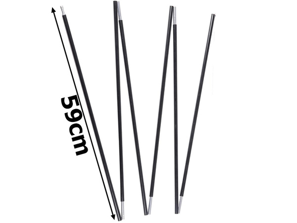 Palapinės tvirtinimo skydelis, sulankstomas 6 segmentų 8mm 340cm 2 paketai