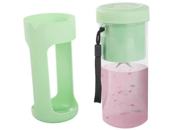 Tragbarer USB-Smoothie-Mixer, kabelloser Eiszerkleinerer mit Trageband