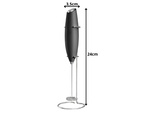Espumador de leche para café, batidora manual, mini batidora eléctrica con soporte