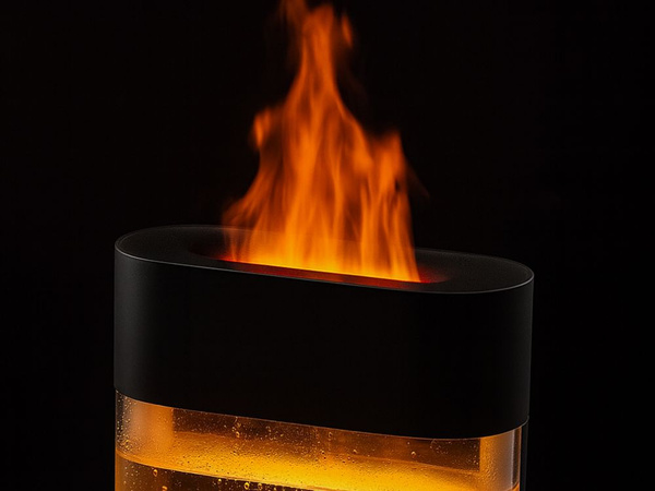 Humidificateur d'air cheminée led avec effet flammes aromathérapie usb télécommande