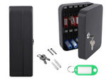 Key safe metal case lockable for 20 keys hangers with hooks