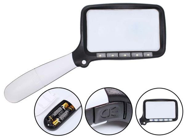 Suurendusklaas 3x led-valgustusega