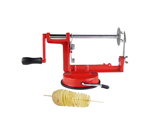 Stroj na výrobu bramborových lupínků s kroucenou fritézou