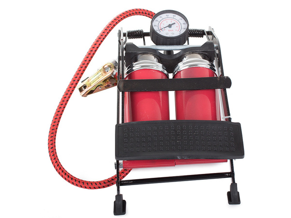 Foot pump two-piston end pump