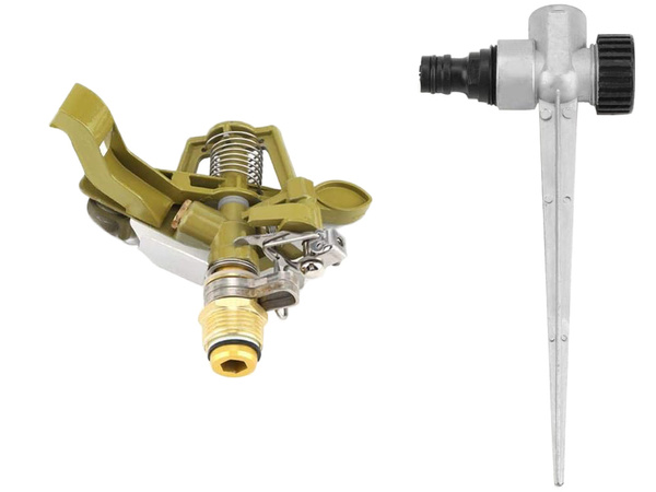 Zraszacz trawy obrotowy pulsacyjny metalowy 360°