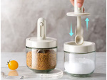 Récipient à épices pour la cuisine avec cuillère à soupe gobelet avec fermeture d'oreille