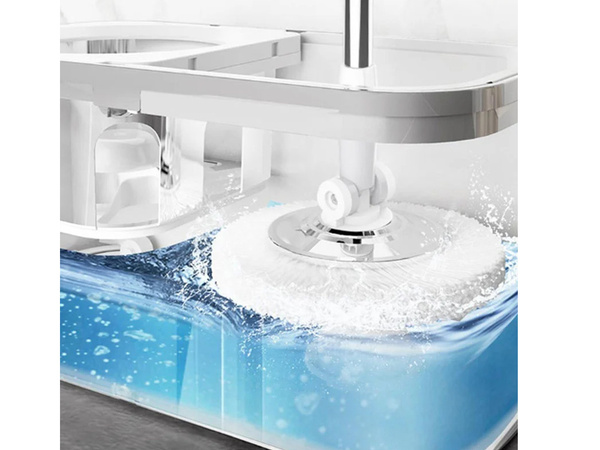 Pack limpiador fregona turbo 360 spin 2 almohadillas de microfibra