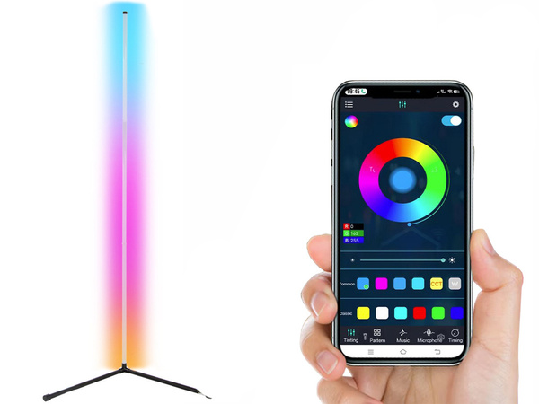 Пол угловой rgb вел лампу тумбочки для применения спальни 1.5