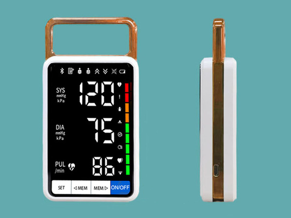 Upper arm blood pressure monitor readable ecan arrhythmia blood pressure monitor