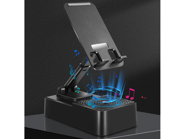 Support de téléphone avec haut-parleur bluetooth support de tablette pour bureau