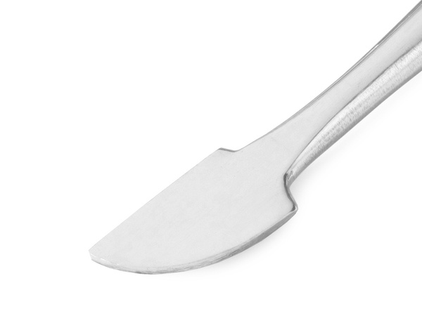 Stainless steel cuticle tip and scraper for hybrid cuticles