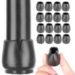 Krēslu kāju vāciņi filcs 12-16mm melns 16gab