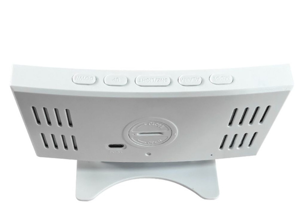 Zegar elektroniczny cyfrowy led budzik termometr lustro stojący usb pamięć