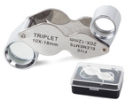 Folding pocket magnifier 10x 20x steel