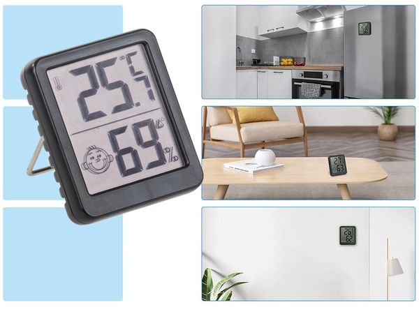 Digitální teploměr mini meteostanice pokojový vlhkoměr baterie magnet