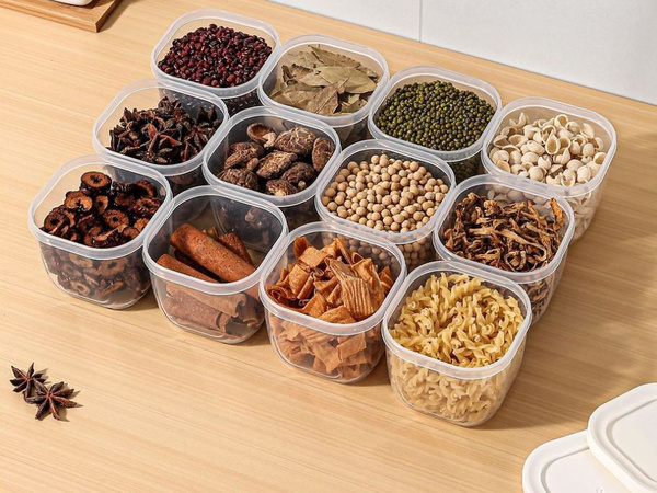 Recipiente para alimentos con tapa hermética organizador de cocina 500 ml 0,5 l