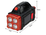 Linterna solar portátil recargable led cob powerbank proyector