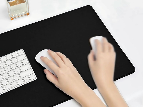 Gaming mouse and keyboard pad xl 80x30 cm anti-slip black