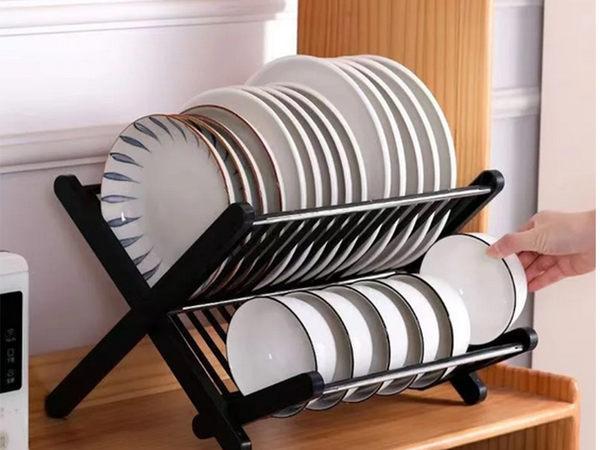 Double-deck drainer tray folding tray standing large