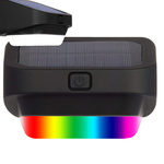 Solar garden led light rgb for stairs terrace fence dusk sensor