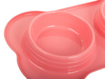 Cuenco doble para comida de perro/gato 0,4 l x 2