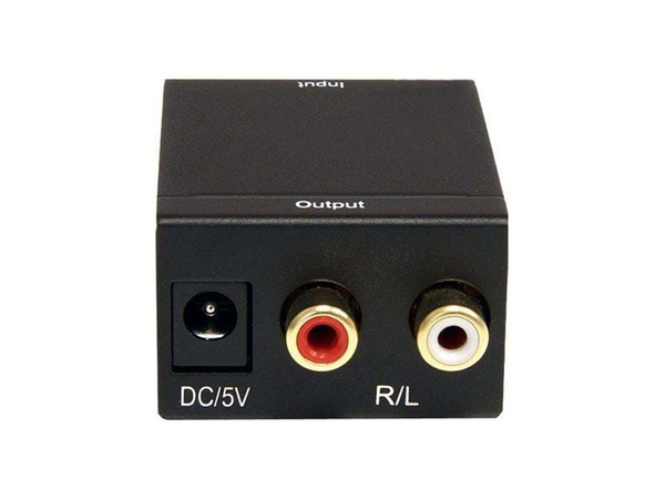 Conversor óptico toslink spdif a 2x cinch rca