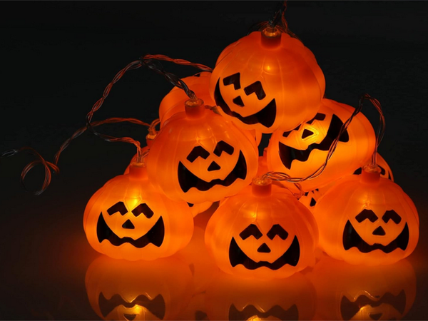 Lumières 10 led hanging pumpkins halloween 200cm glowing decoration pumpkin decoration
