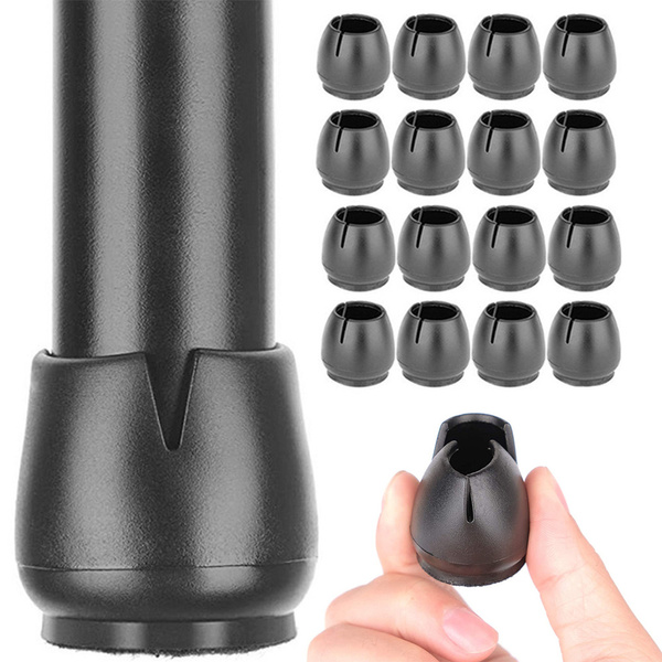 Krēslu kāju vāciņi filcs 12-16mm melns 16gab