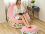 Garden armchair lounger inflatable beach pouf footrest comfortable